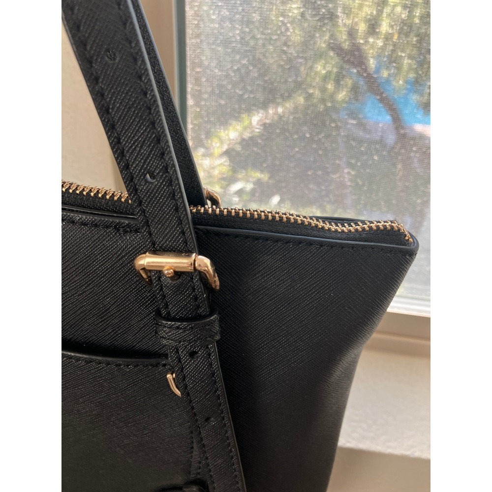 Michael Kors Black Saffiano‎ Leather Tote Bag Gold Hardware - Picture 6 of 15